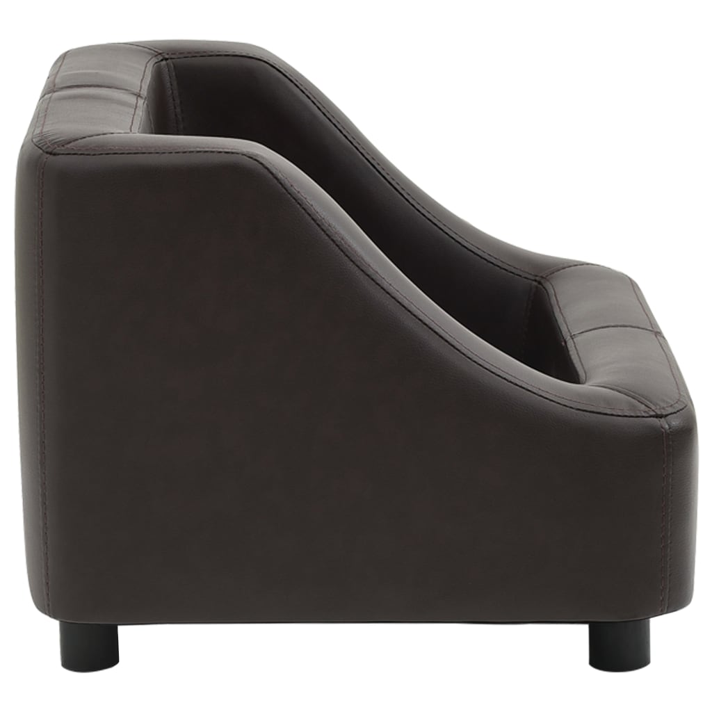 Hundesofa Braun 67x52x40 cm Kunstleder