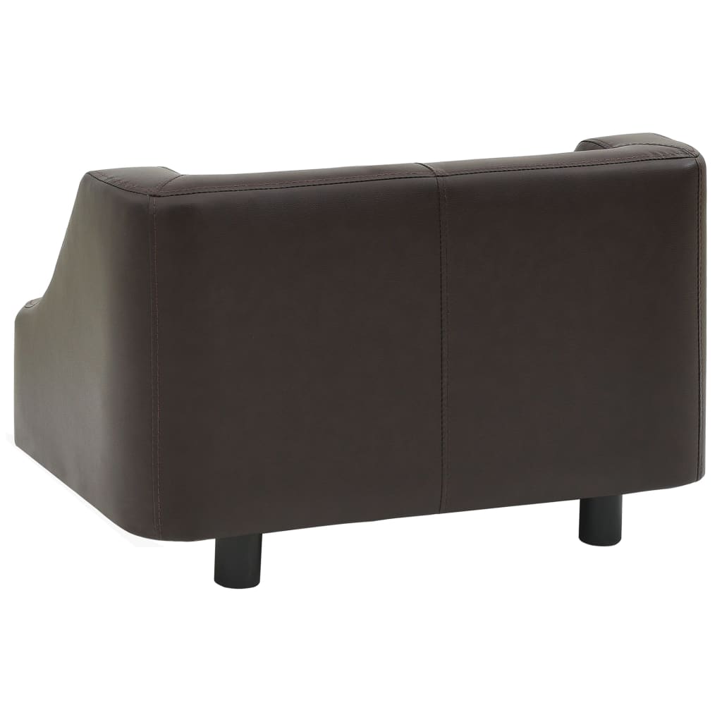 Hundesofa Braun 67x52x40 cm Kunstleder