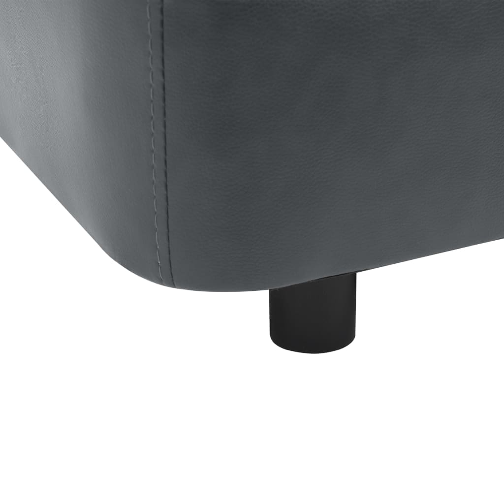 Hundesofa Grau 67x52x40 cm Kunstleder