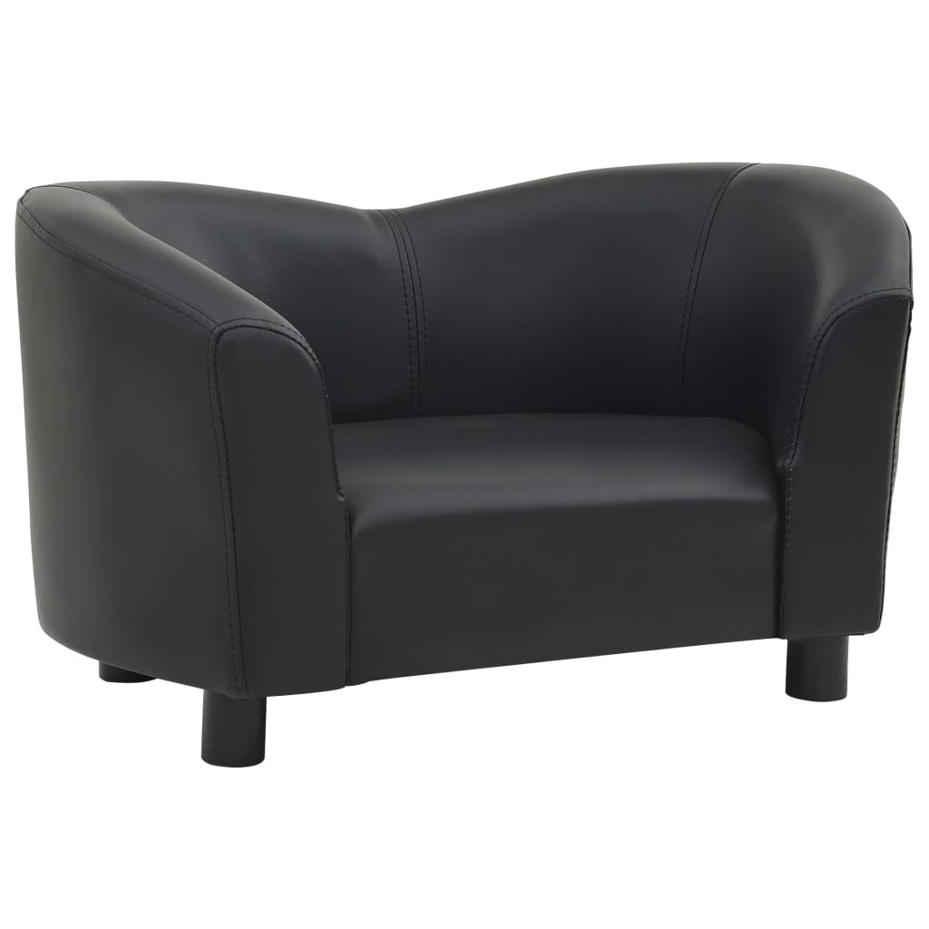 Dog sofa black 67x41x39 cm artificial leather