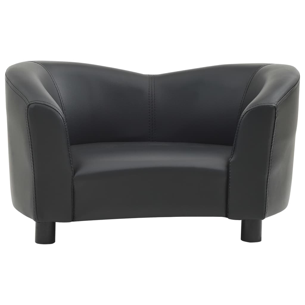 Dog sofa black 67x41x39 cm artificial leather