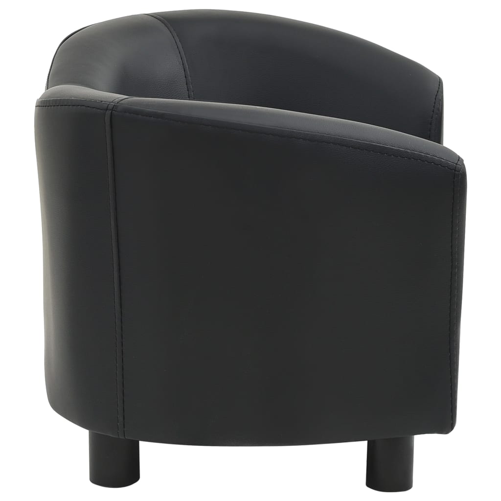 Dog sofa black 67x41x39 cm artificial leather
