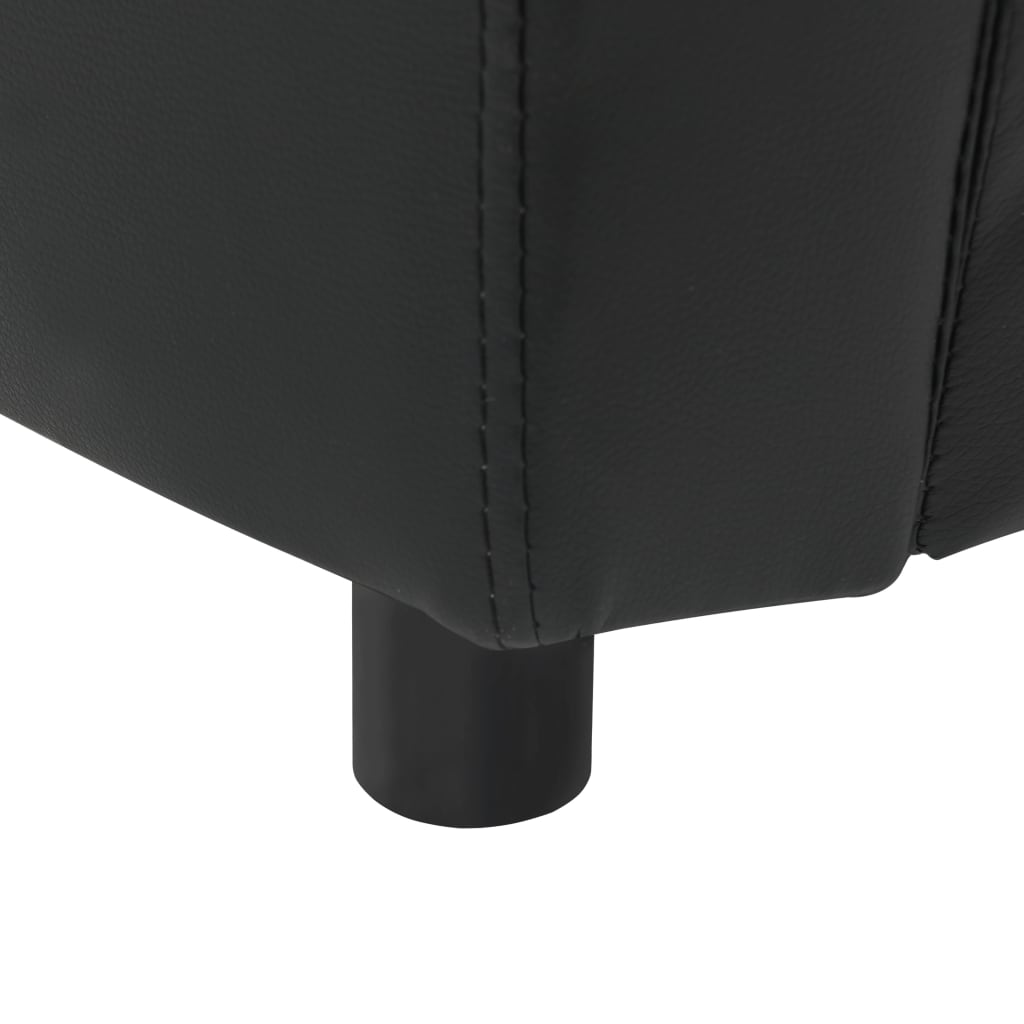 Dog sofa black 67x41x39 cm artificial leather