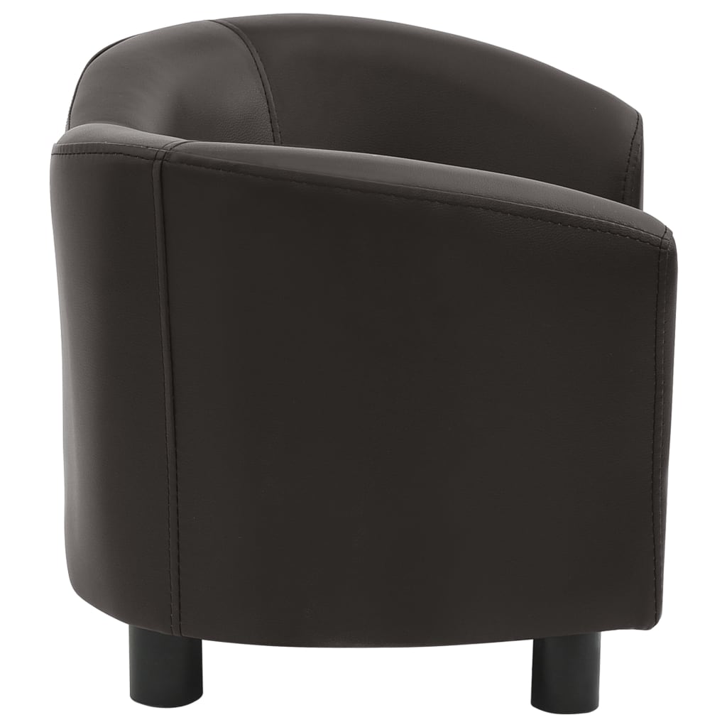 Dog sofa brown 67x41x39 cm artificial leather