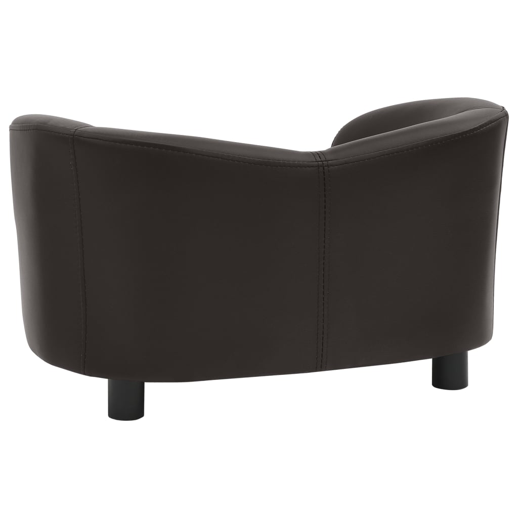 Dog sofa brown 67x41x39 cm artificial leather