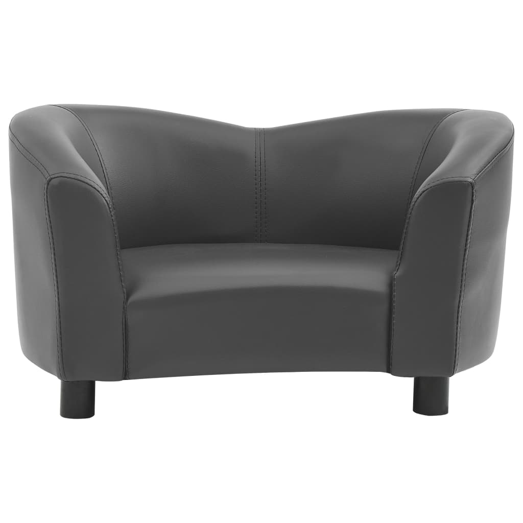 Dog sofa grey 67x41x39 cm artificial leather