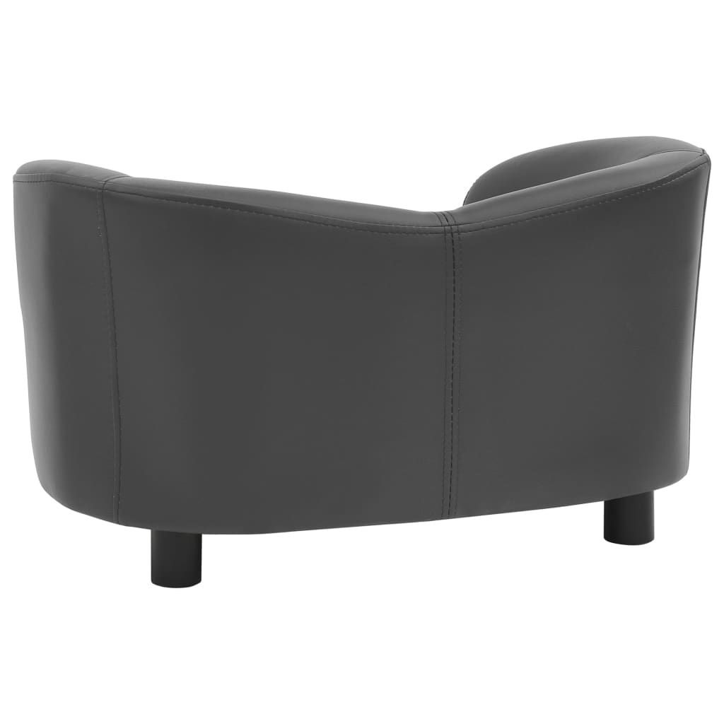 Dog sofa grey 67x41x39 cm artificial leather
