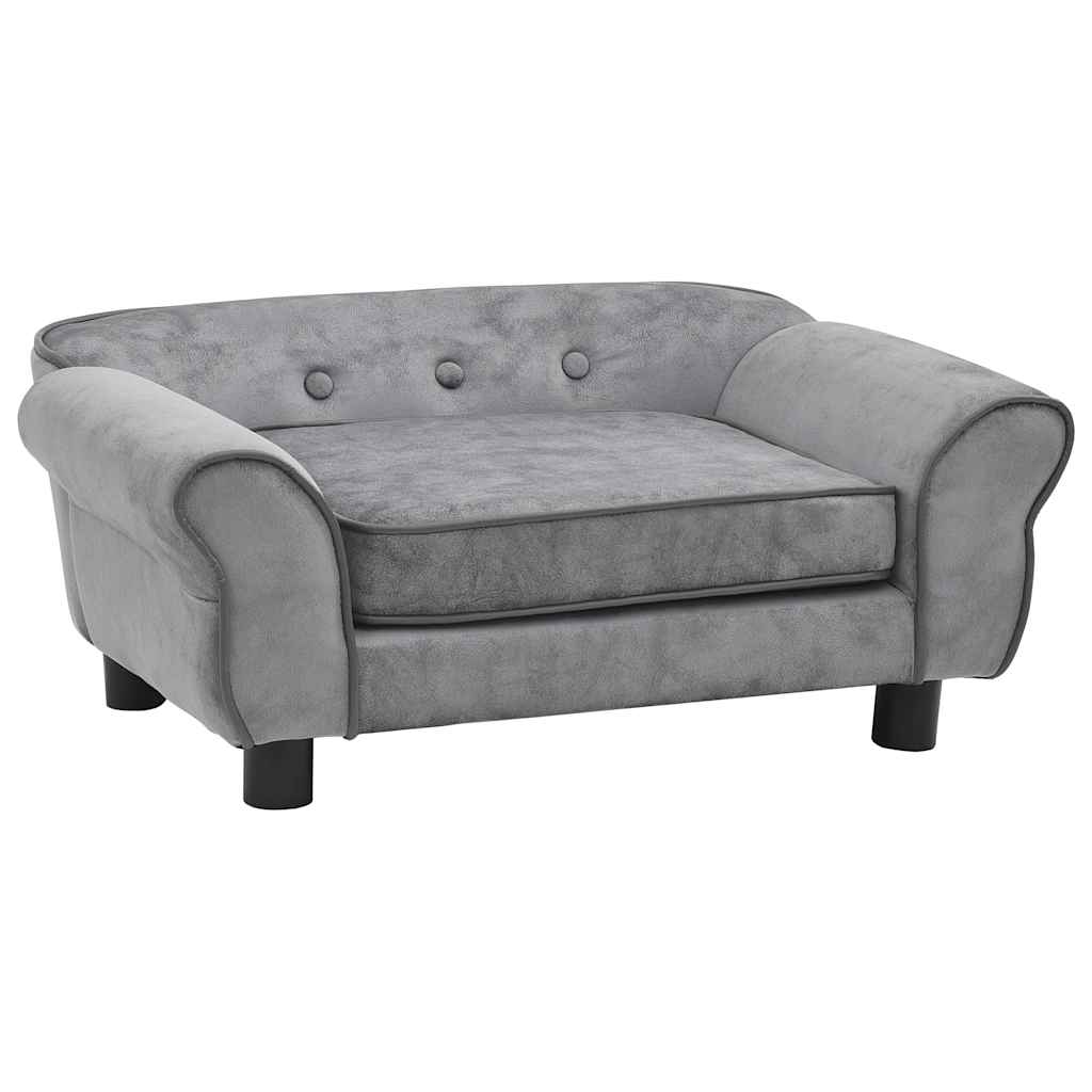 Dog sofa grey 72x45x30 cm plush