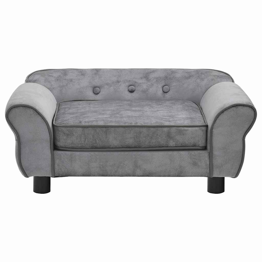 Dog sofa grey 72x45x30 cm plush