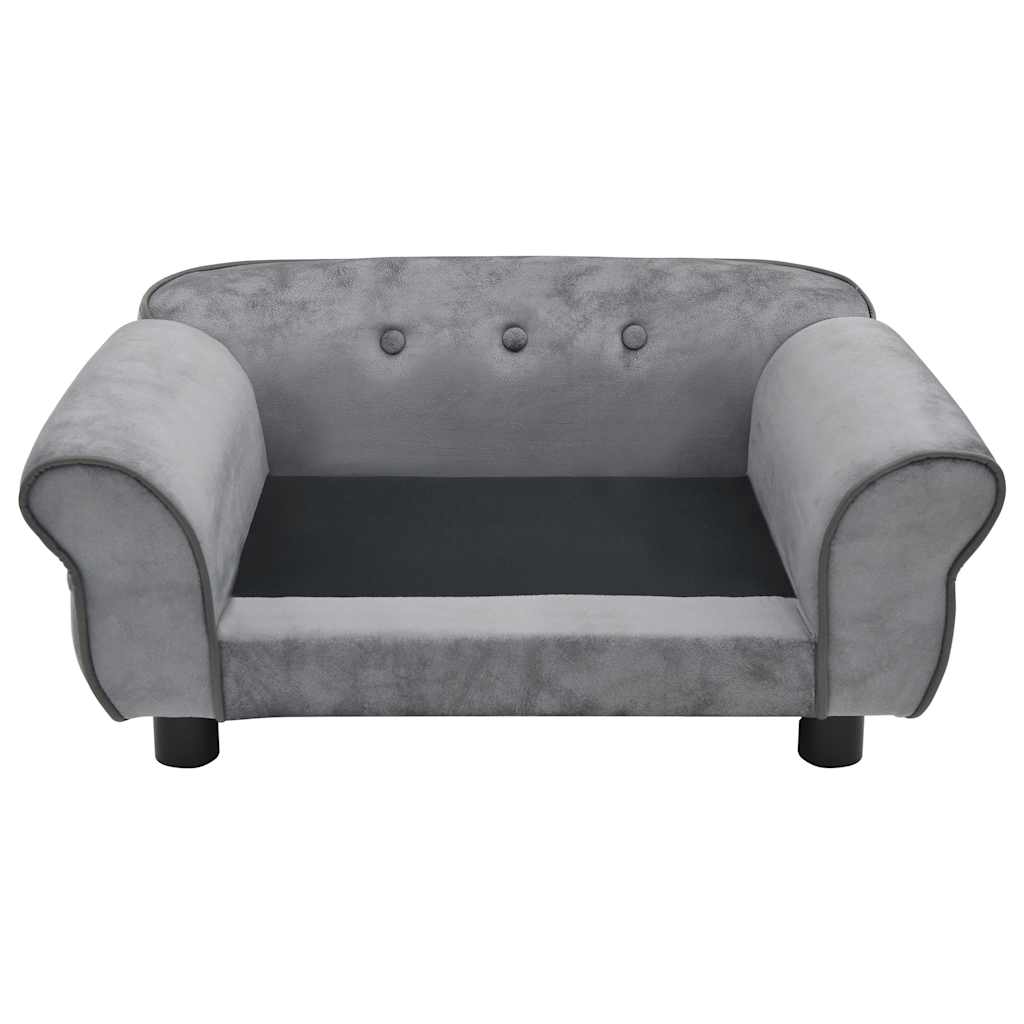 Dog sofa grey 72x45x30 cm plush