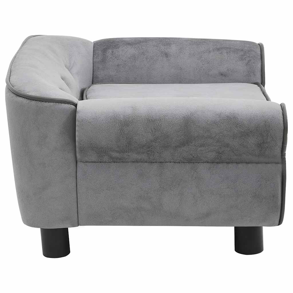 Dog sofa grey 72x45x30 cm plush