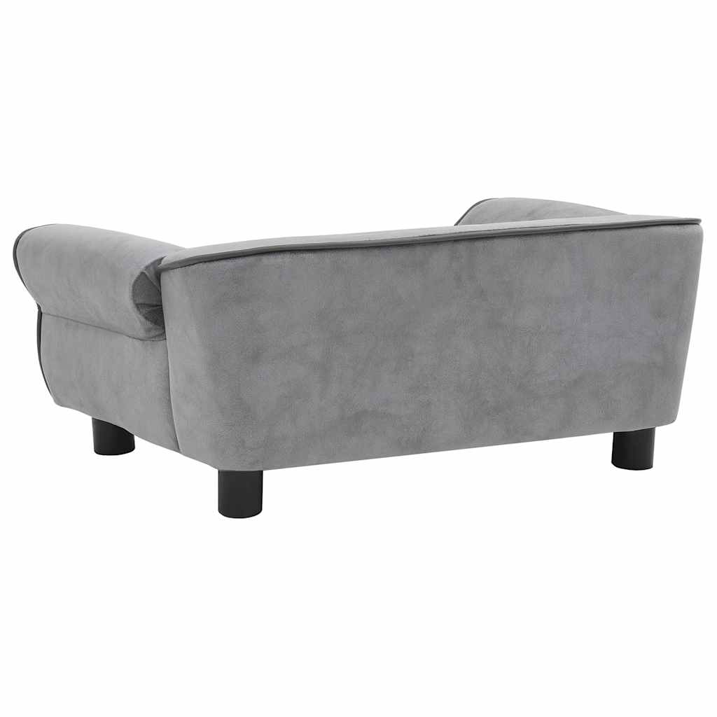 Dog sofa grey 72x45x30 cm plush