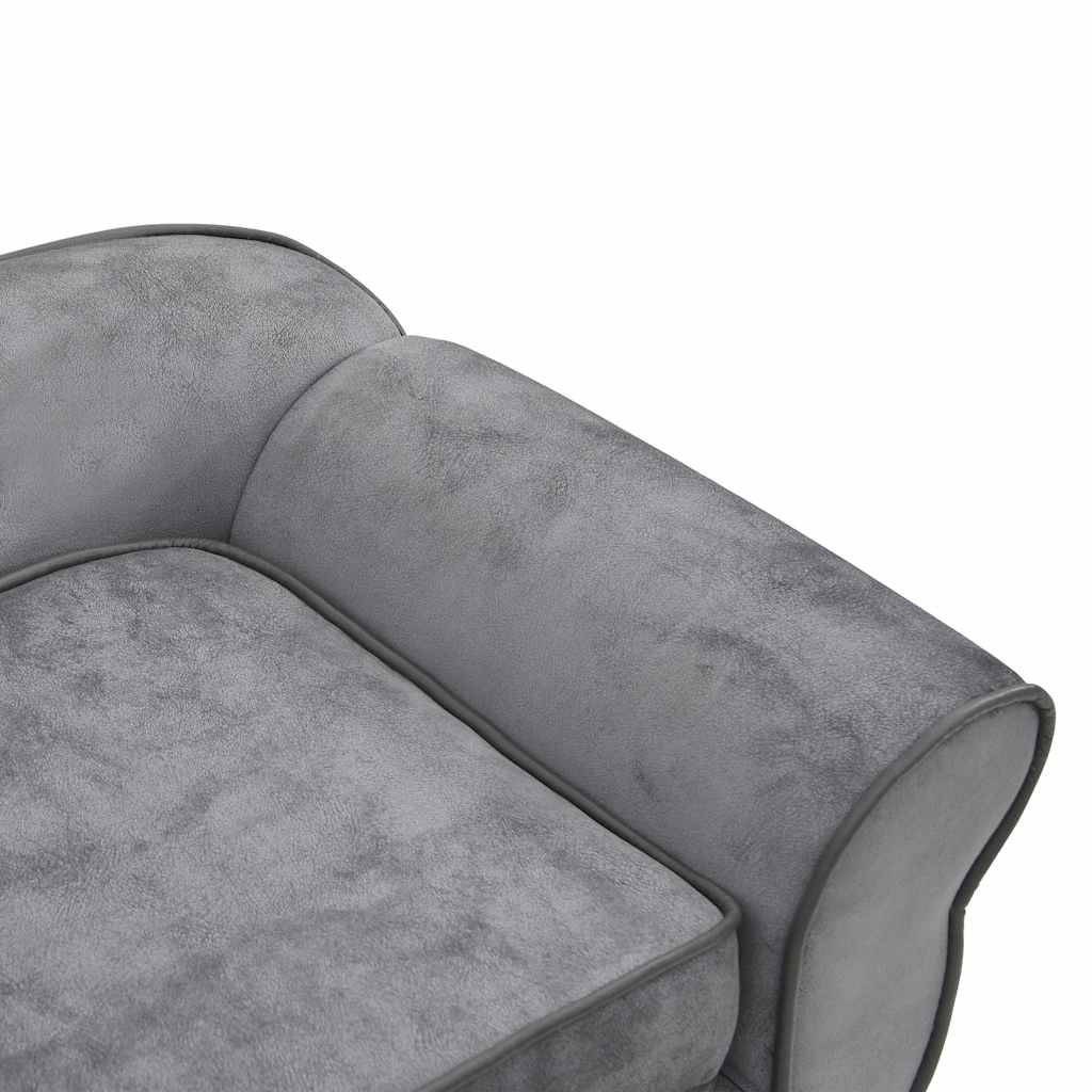 Dog sofa grey 72x45x30 cm plush