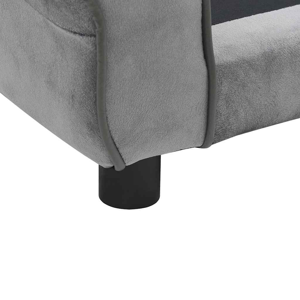 Dog sofa grey 72x45x30 cm plush