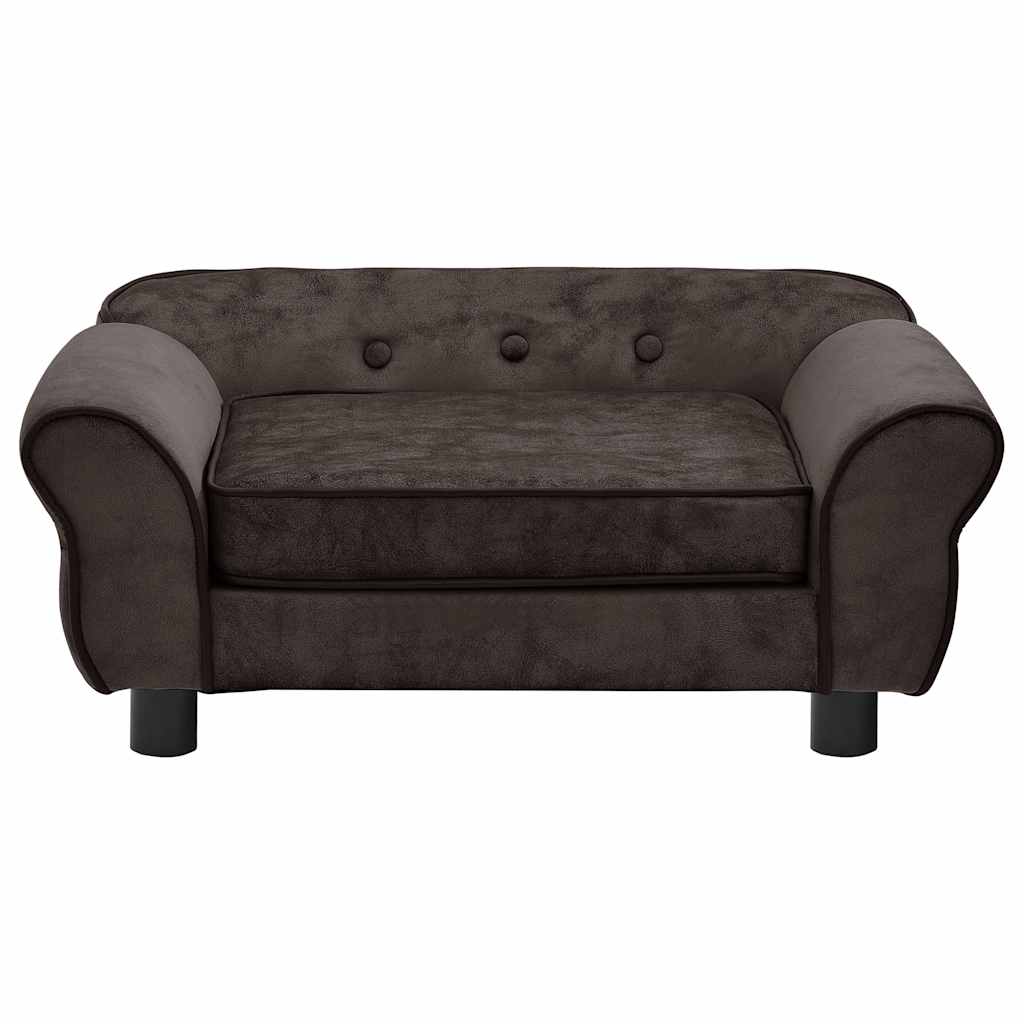 Dog sofa brown 72x45x30 cm plush