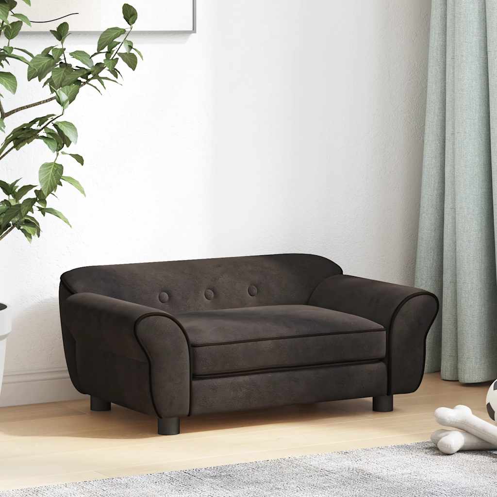 Canapé pour chien marron 72x45x30 cm peluche