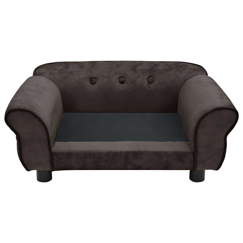 Dog sofa brown 72x45x30 cm plush