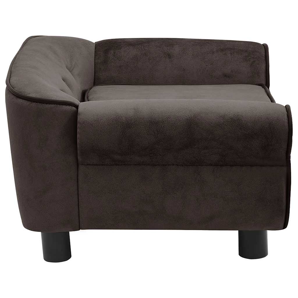 Dog sofa brown 72x45x30 cm plush