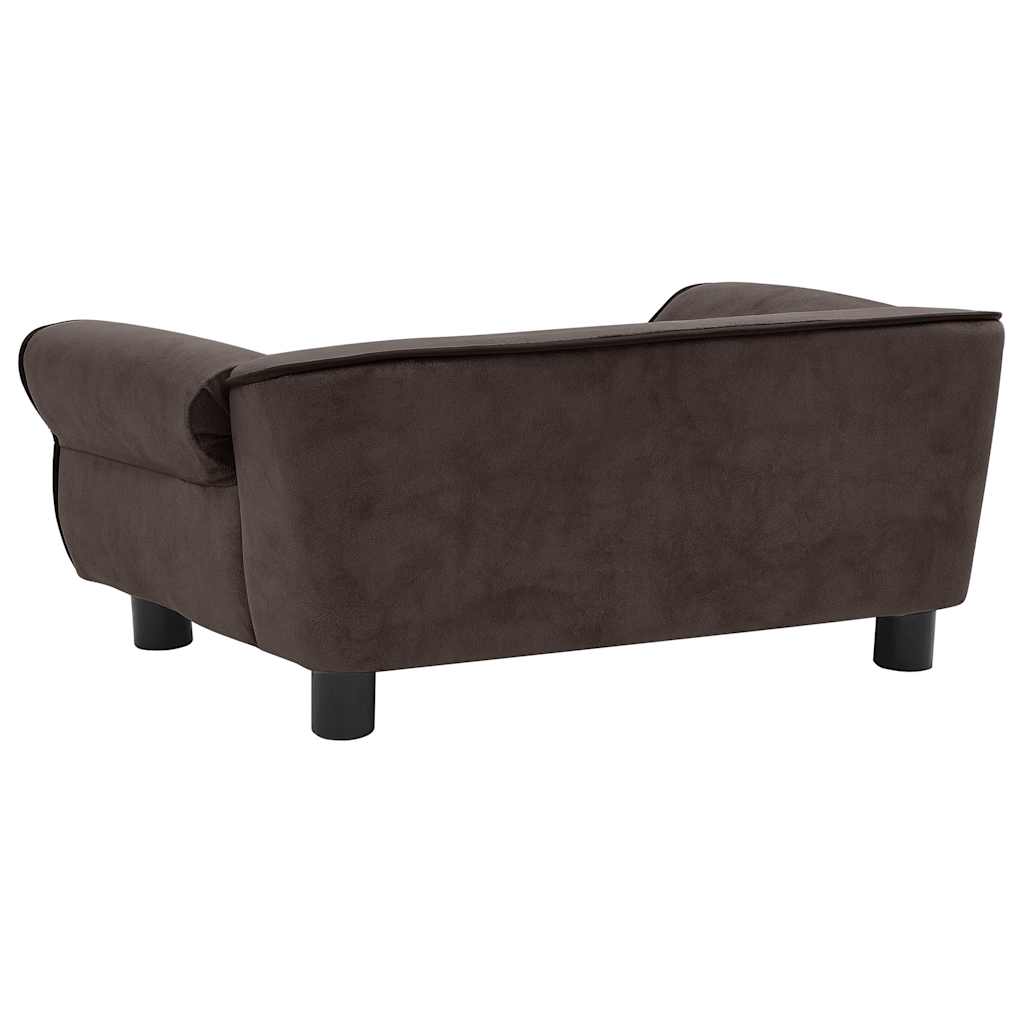 Dog sofa brown 72x45x30 cm plush