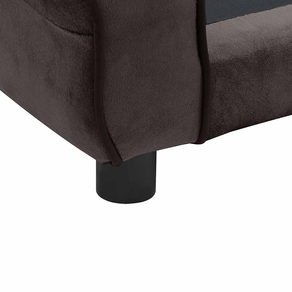 Dog sofa brown 72x45x30 cm plush