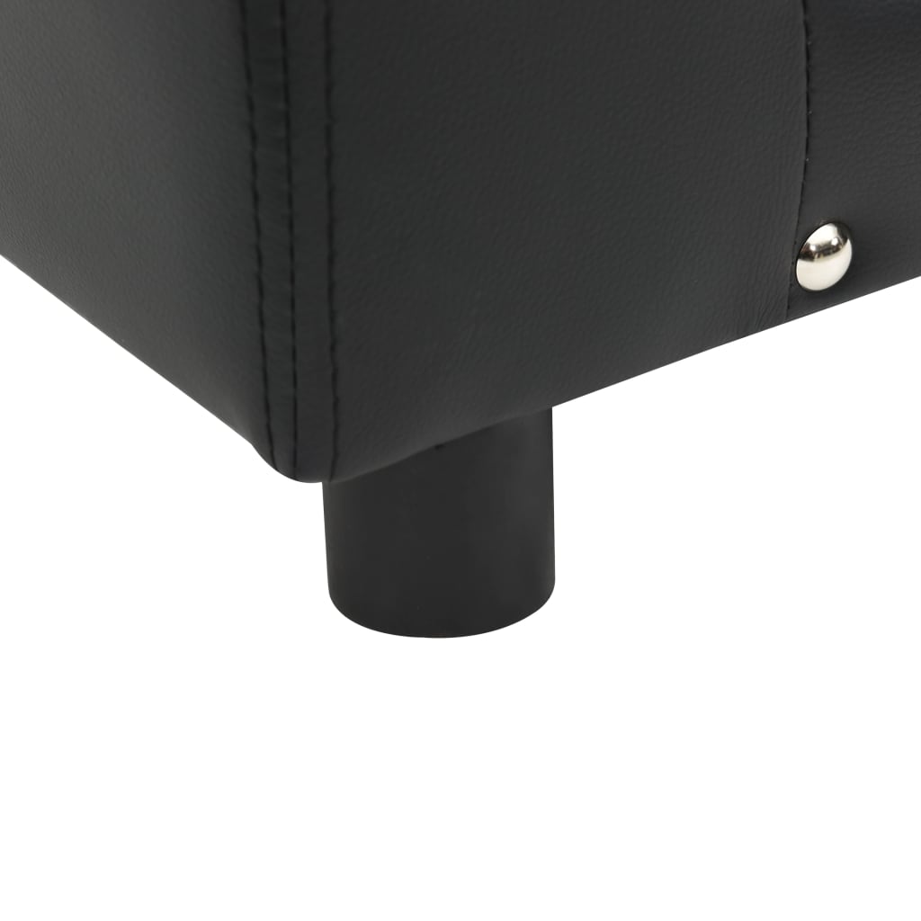 Canapé pour chien noir 81x43x31 cm peluche et simili cuir