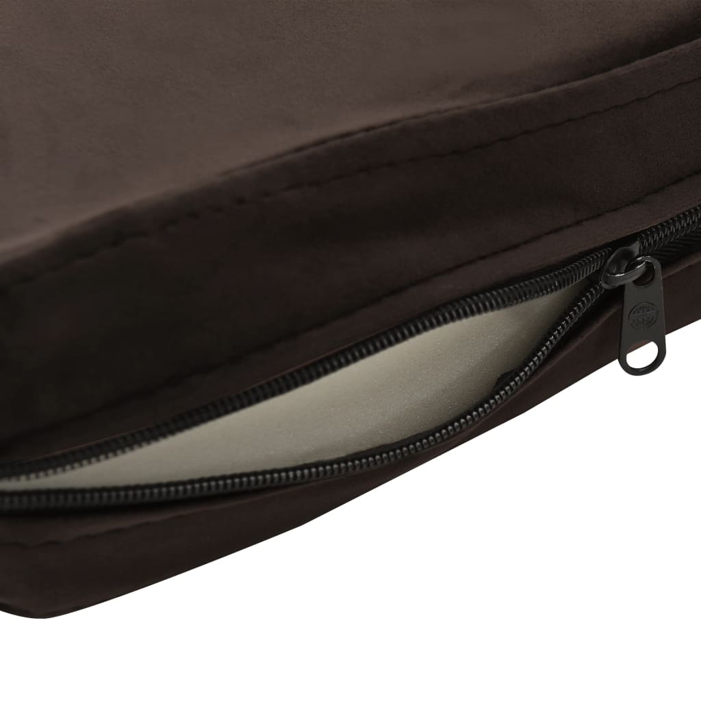 Dog sofa brown 81x43x31 cm plush and imitation leather