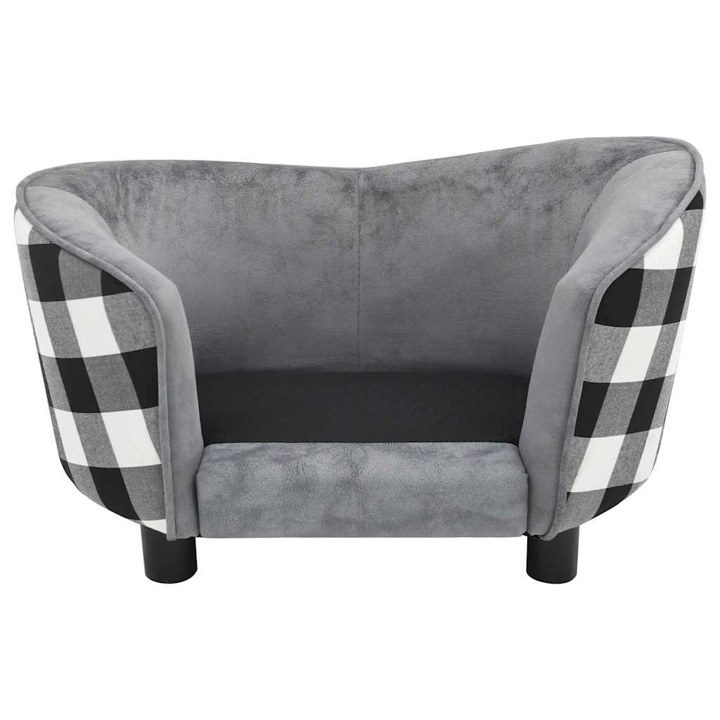 Hundesofa Grau 68x38x38 cm Plüsch