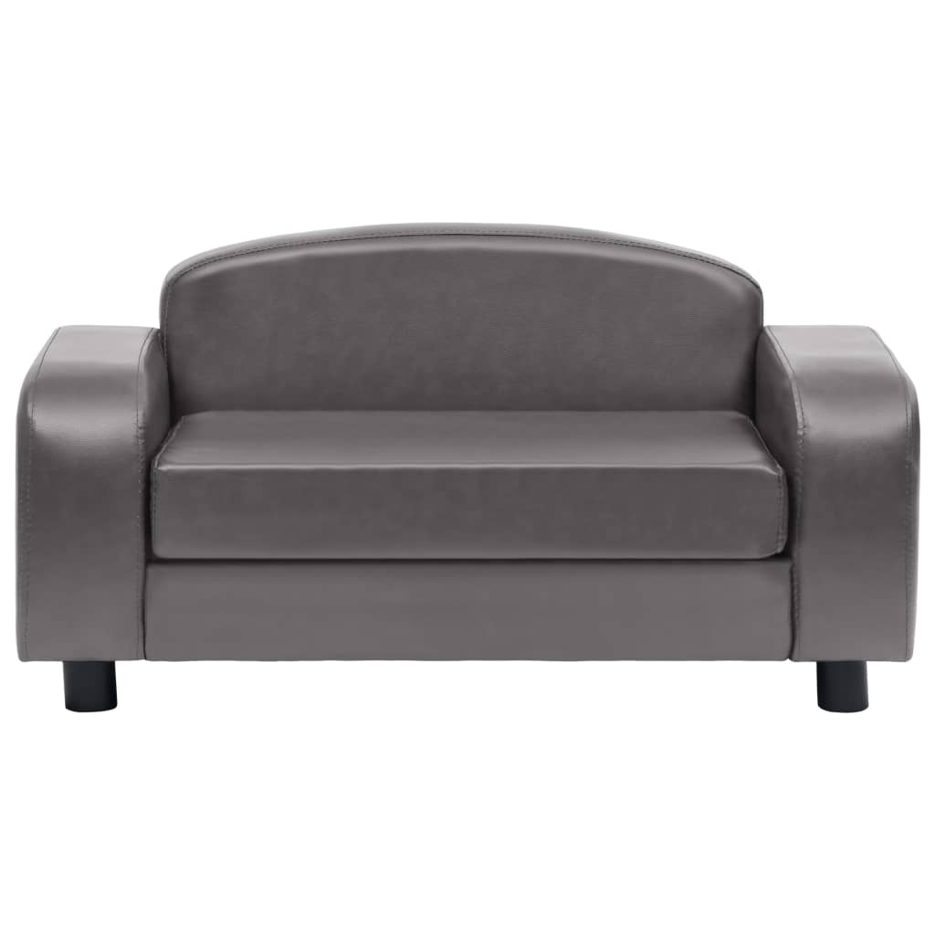 Dog sofa grey 80x50x40 cm artificial leather