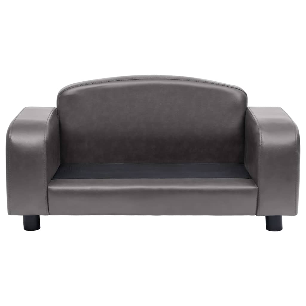 Dog sofa grey 80x50x40 cm artificial leather