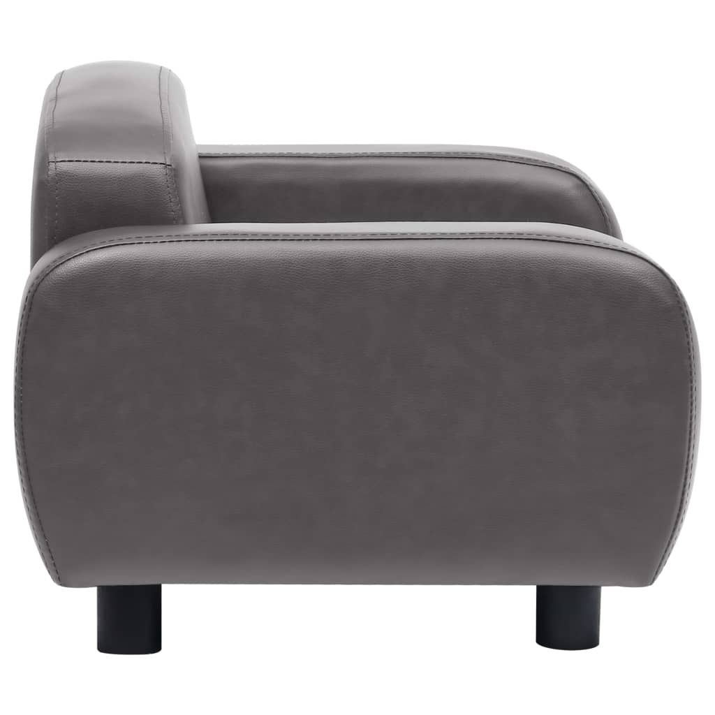 Dog sofa grey 80x50x40 cm artificial leather