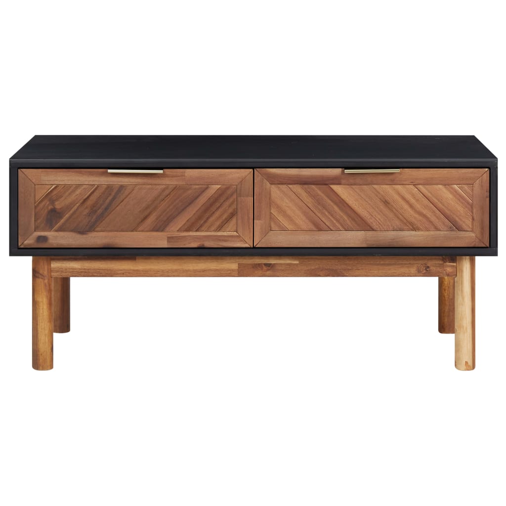 Table basse 90x50x40 cm en bois d'acacia massif et MDF