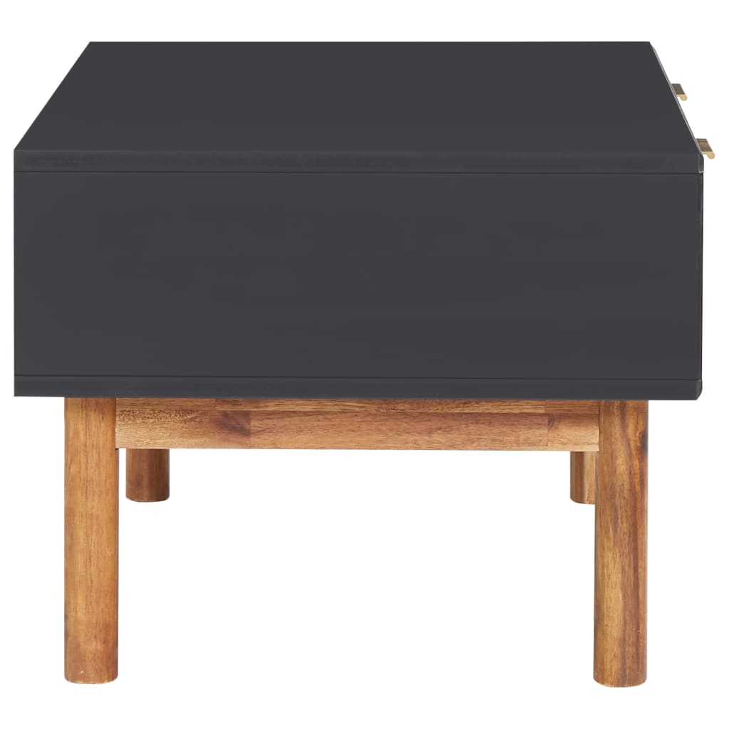 Table basse 90x50x40 cm en bois d'acacia massif et MDF