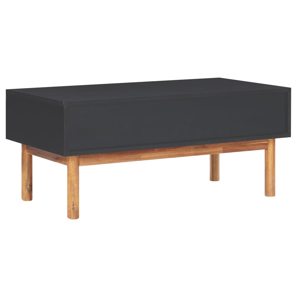 Table basse 90x50x40 cm en bois d'acacia massif et MDF