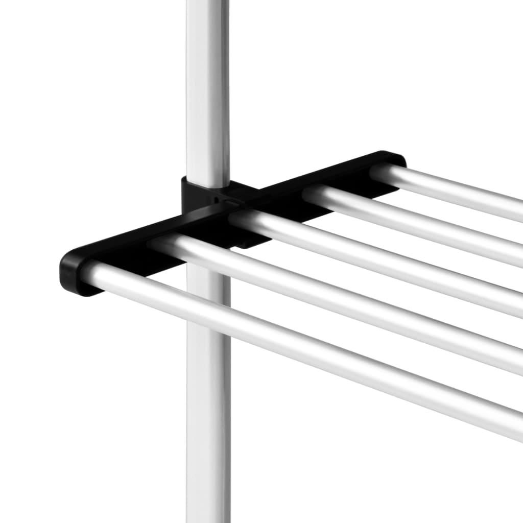 Telescopic wardrobe with shelves aluminum