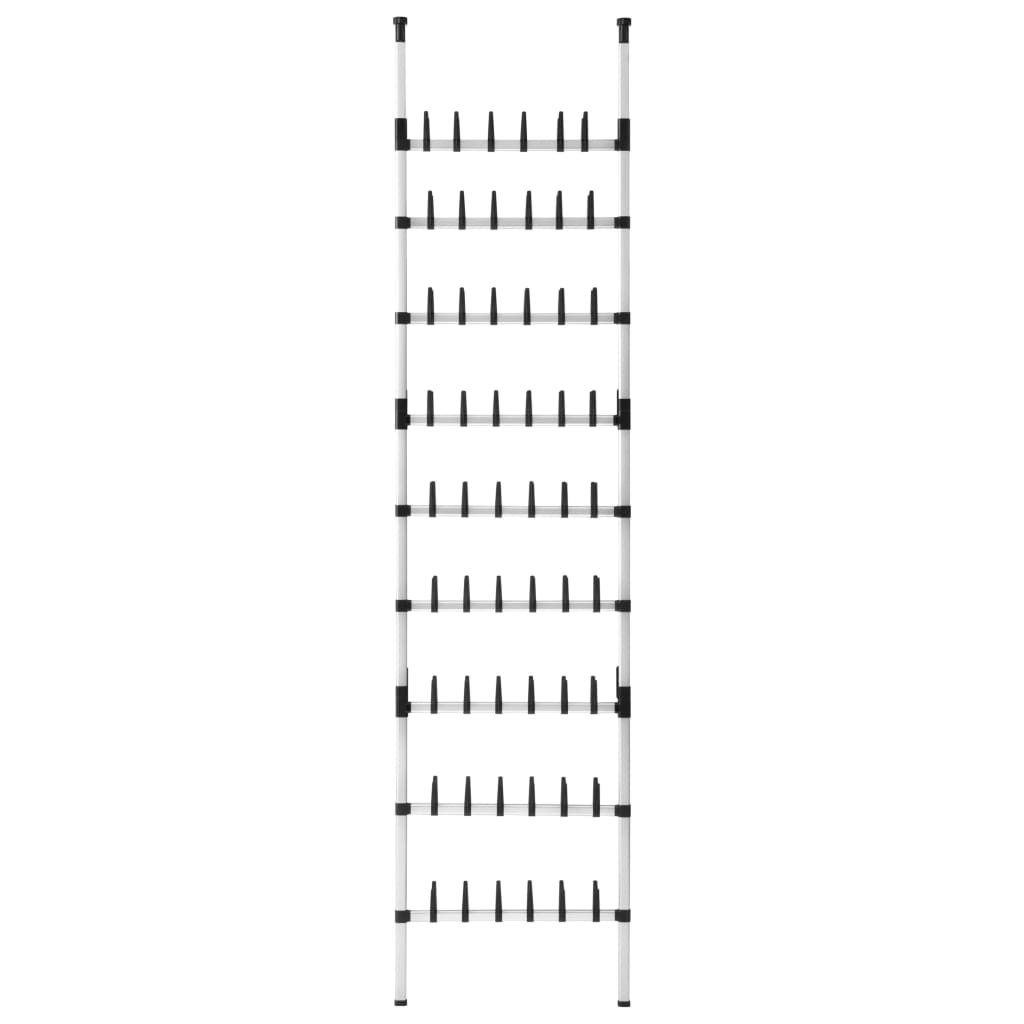 Telescopic shoe rack with aluminum rods