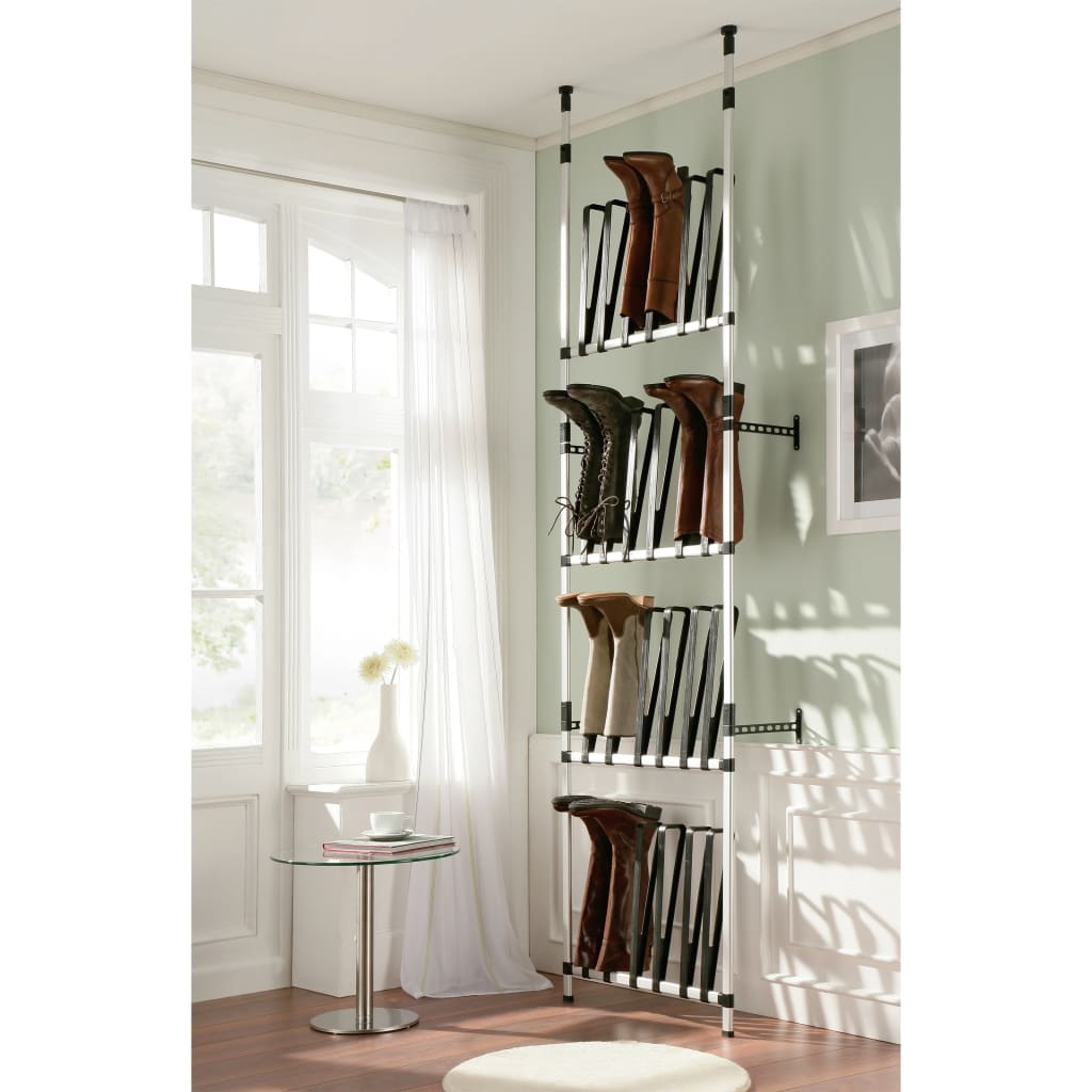 Telescopic boot rack with aluminum rods