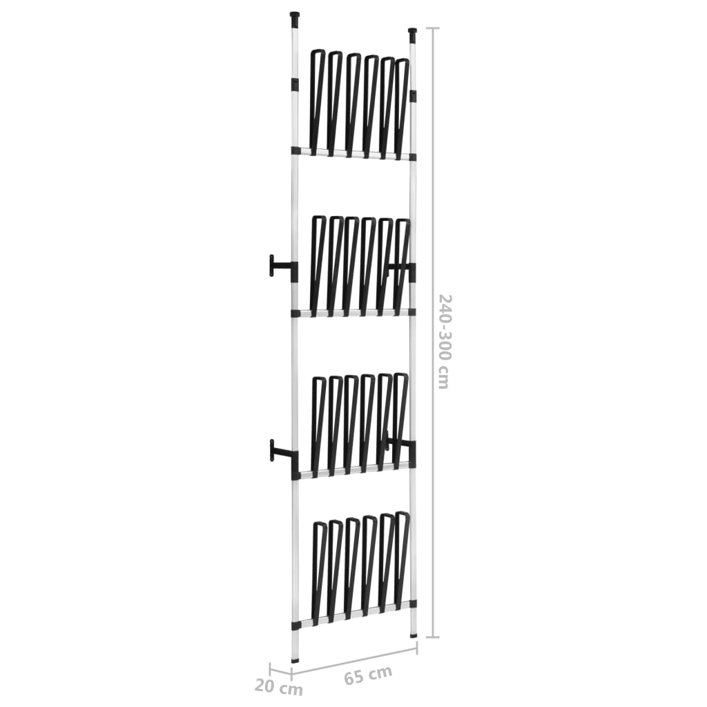 Telescopic boot rack with aluminum rods