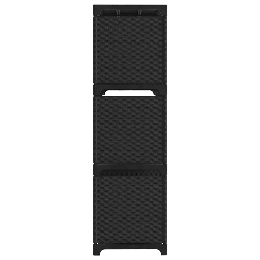 Étagère cube à 9 compartiments en tissu noir 103x30x107,5 cm