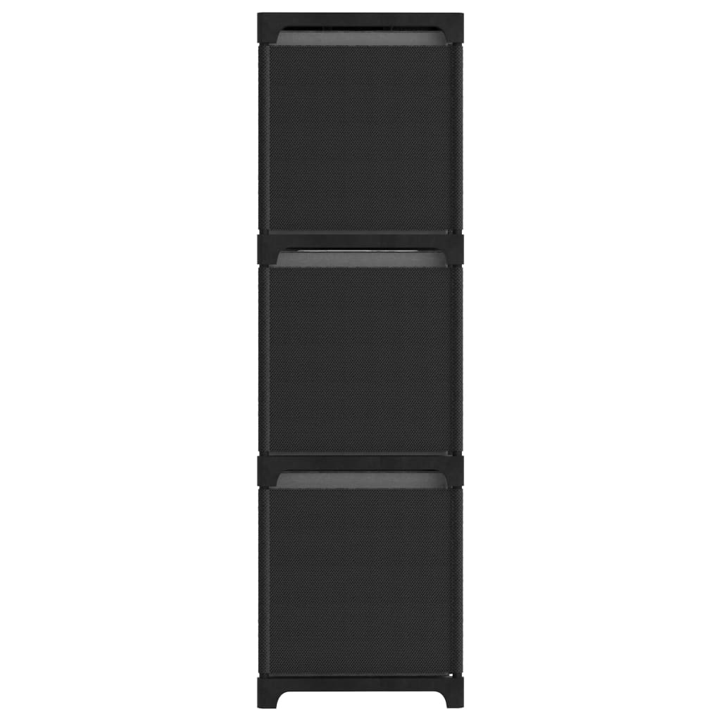 Étagère cube avec 9 cases noir 103x30x107,5 cm tissu