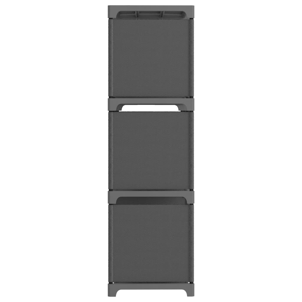 Étagère cube à 9 compartiments gris 103x30x107,5 cm tissu