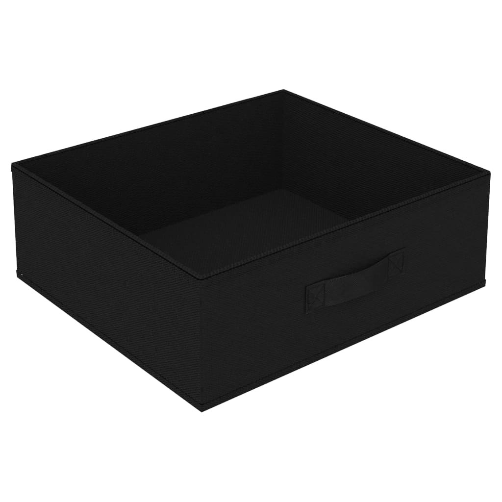 Storage shelf with 4 fabric baskets steel black