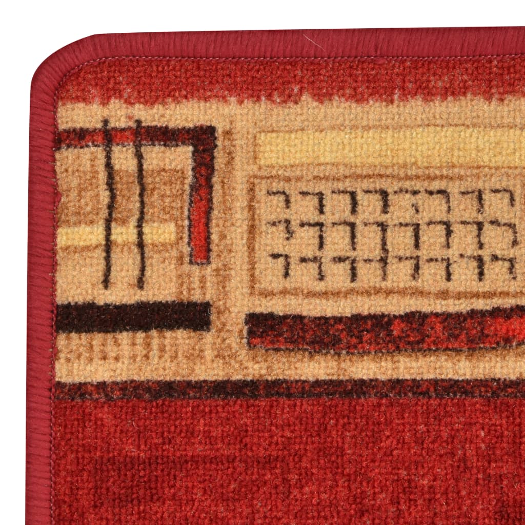 Teppichläufer Gummirücken Rot 67x120 cm