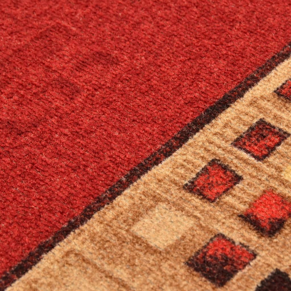 Teppichläufer Gummirücken Rot 67x120 cm