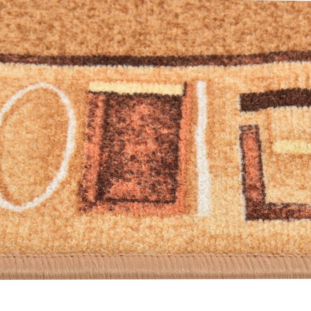 Teppichläufer Gummirücken Beige 67x150 cm