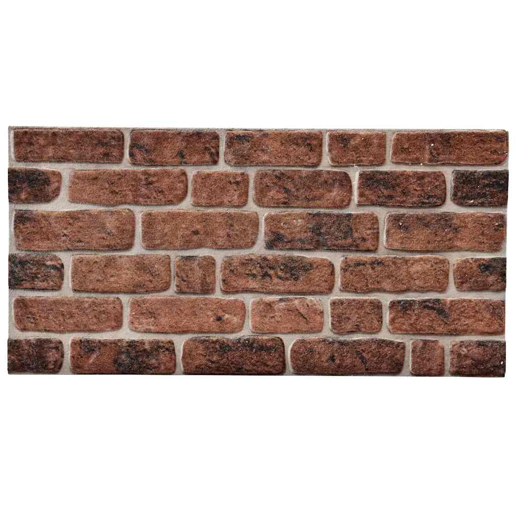 3D-Wandpaneele 10 Stk. Dunkelbraun Backstein-Optik EPS