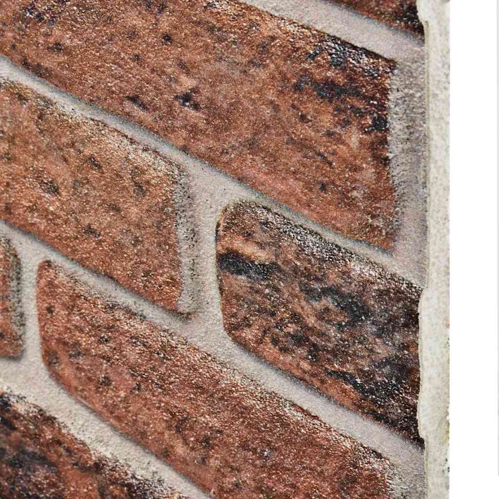 3D-Wandpaneele 10 Stk. Dunkelbraun Backstein-Optik EPS