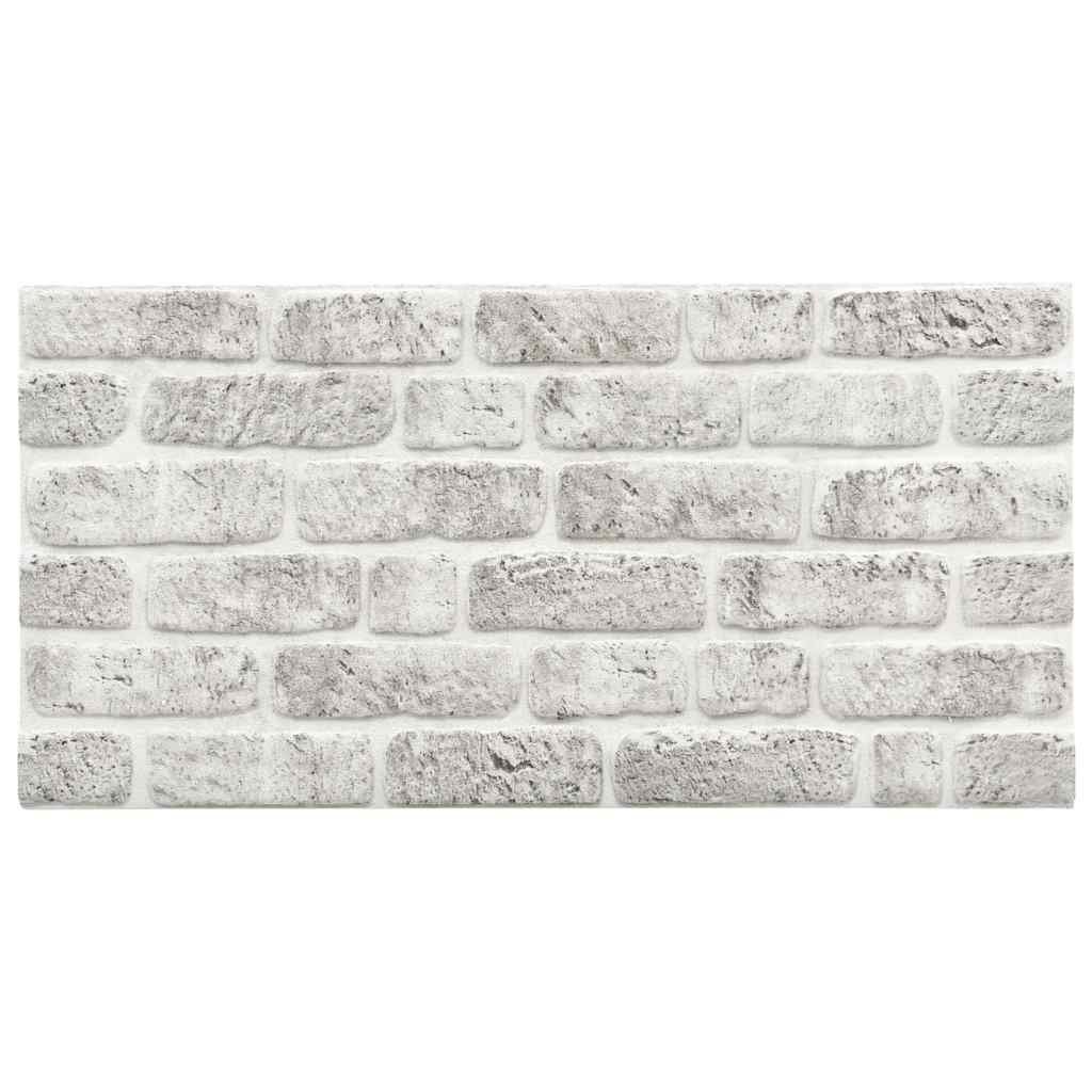 3D-Wandpaneele 10 Stk. Hellgrau Backstein-Optik EPS