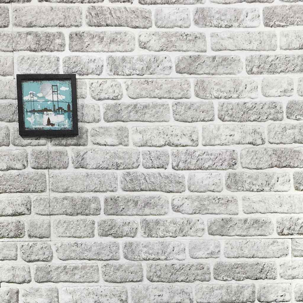 3D-Wandpaneele 10 Stk. Hellgrau Backstein-Optik EPS