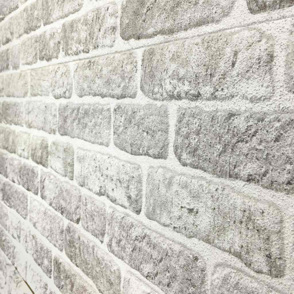 3D-Wandpaneele 10 Stk. Hellgrau Backstein-Optik EPS