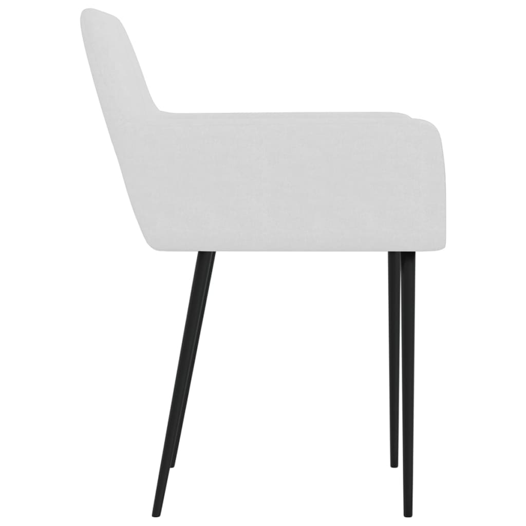 Esszimmerstühle 2 Stk. Weiß Stoff